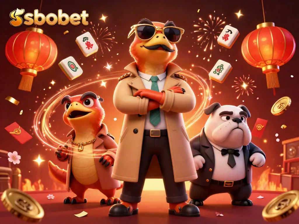 Engage in sbobet betting with excitement as raptors in a trench coat attempt to enter a VIP casino lounge.