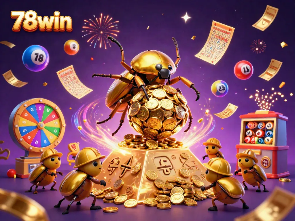 Experience thrilling games at 78win with lively casino-themed illustrations depicting excitement and winning strategies.