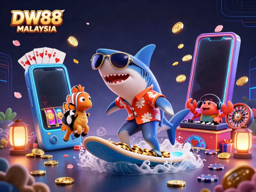 Experience thrilling gaming with DW88 MALAYSIA featuring lively characters and exciting casino elements.