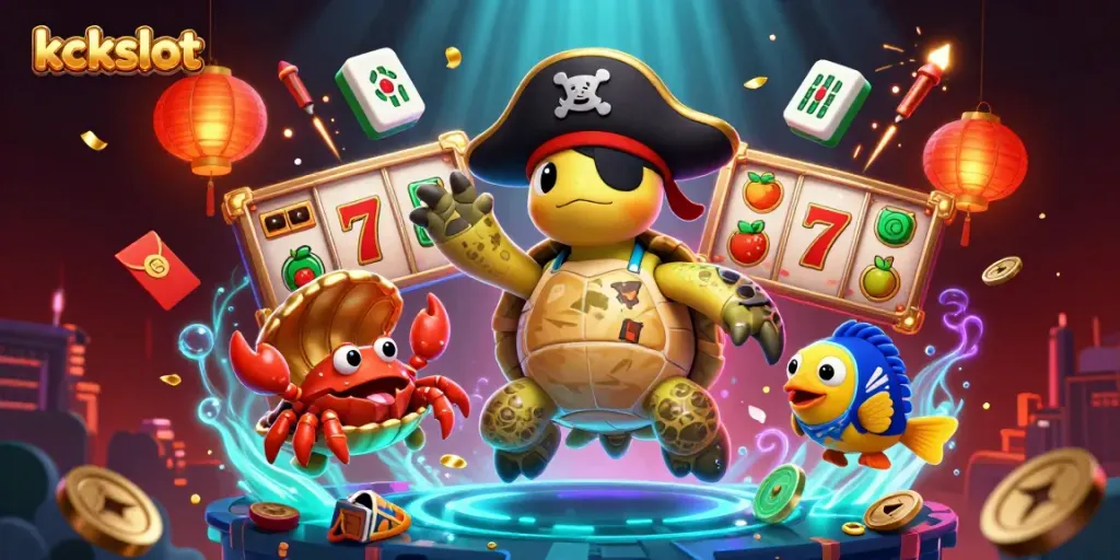 Gambarkan pengalaman kckslot dengan simbol slot dan karakter laut yang mengasyikkan.