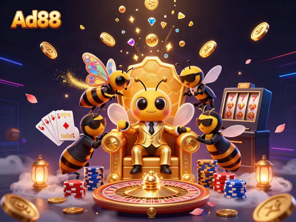 Experience the excitement at Ad88 Casino with dynamic 3D characters and vibrant gambling elements