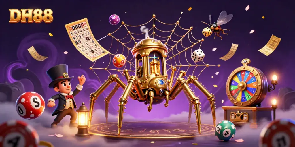 Engage with the thrilling DH88 casino experience in a dynamic gambling illustration.