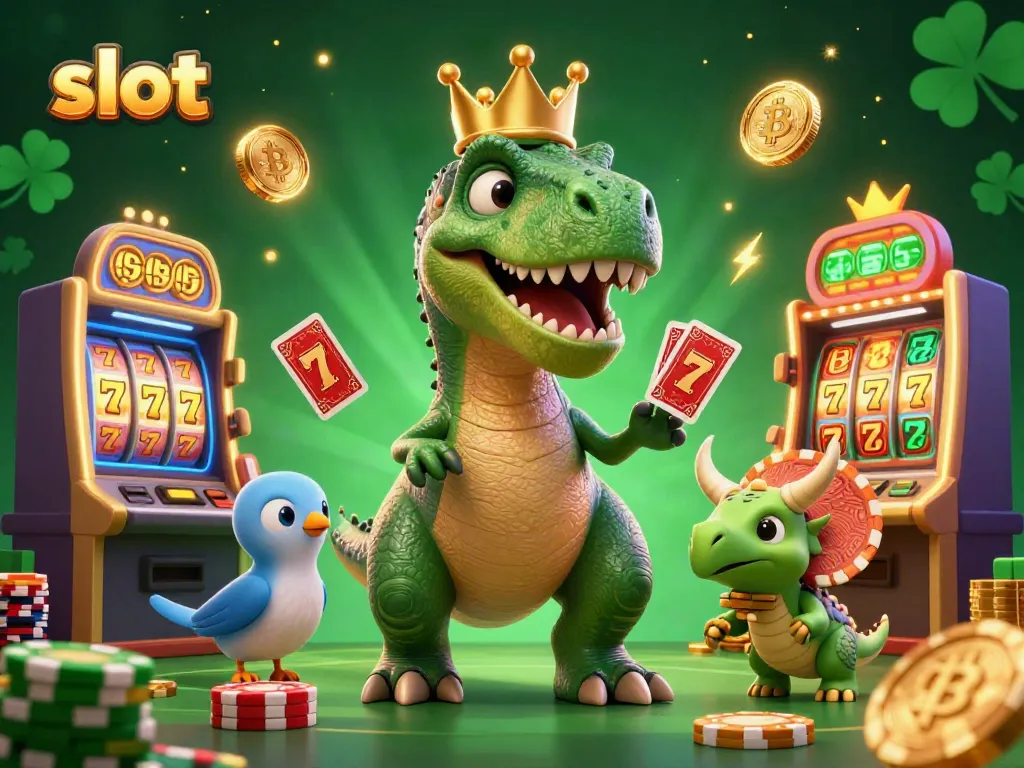Engage with dynamic slot action featuring 3D cartoon characters in a vibrant casino setting.