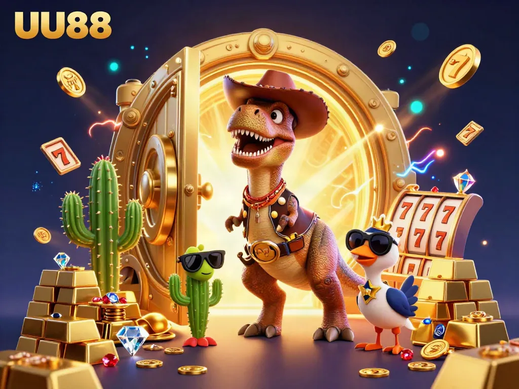 Join the fun at UU88 with a colorful 3D casino adventure featuring slots and treasures galore.