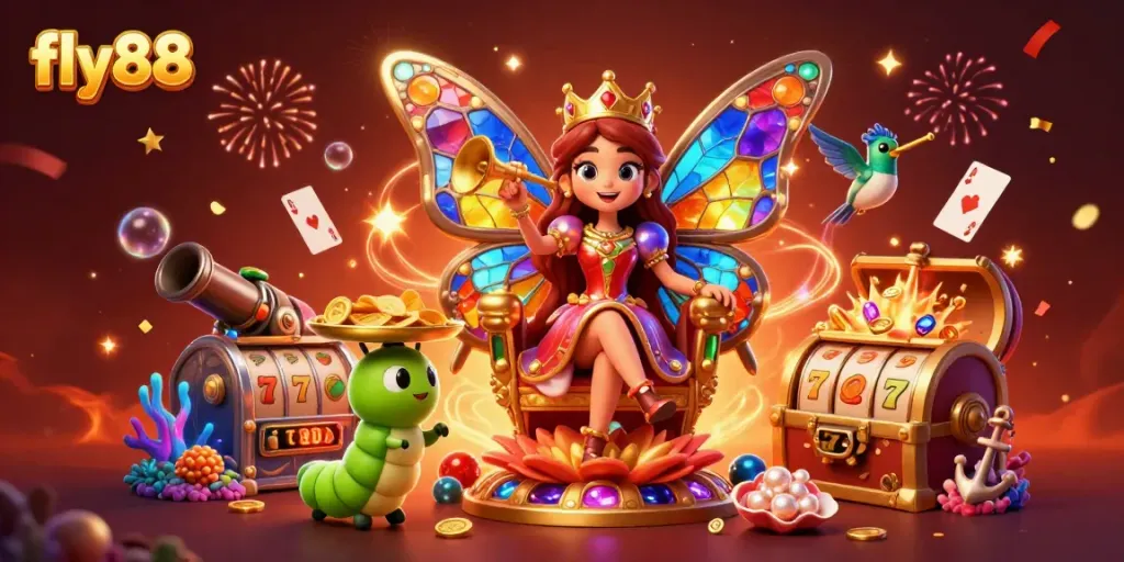 Experience the vibrant world of fly88 with exciting slots and colorful gaming elements.