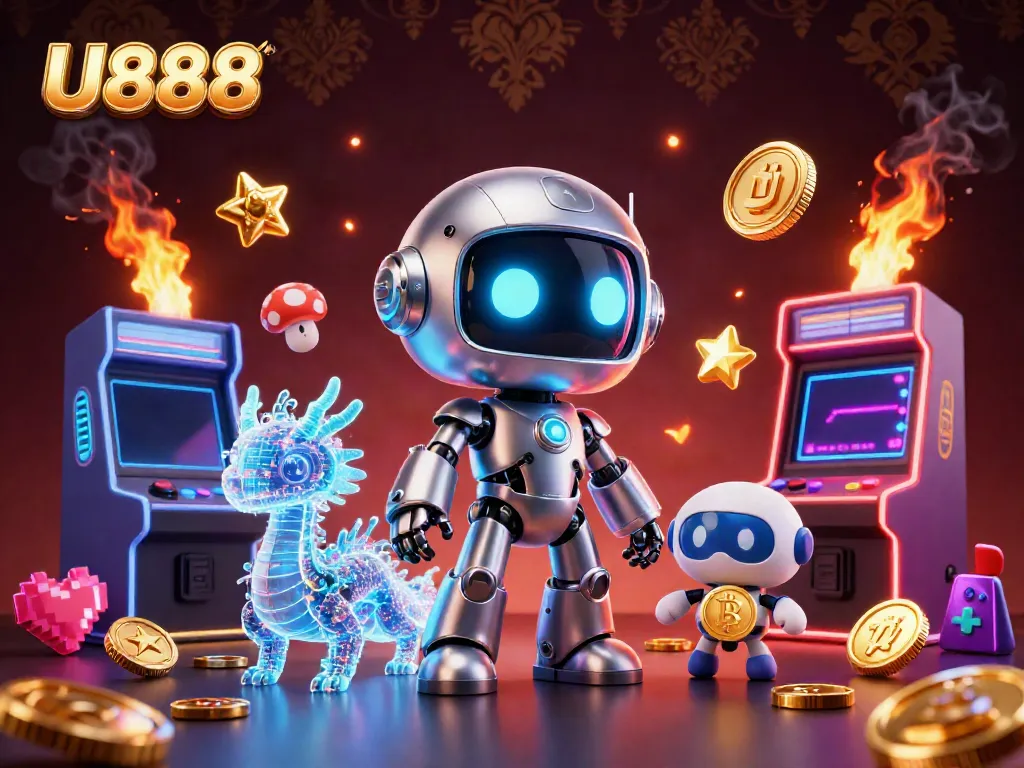Engage with exciting games at U888, highlighted by vibrant characters and immersive gambling elements.