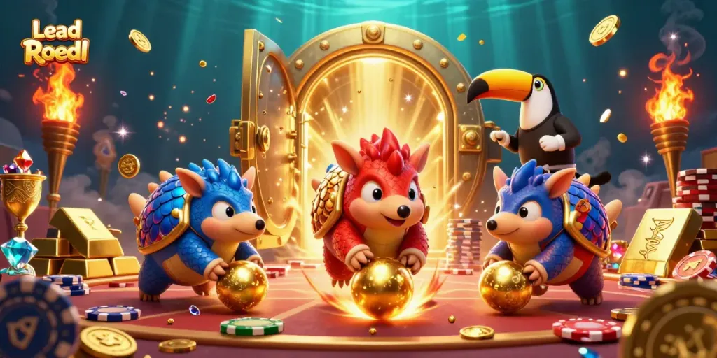 Experience the excitement of casino gaming with Lead Roedl's dynamic pangolin rivals in a vibrant showdown.